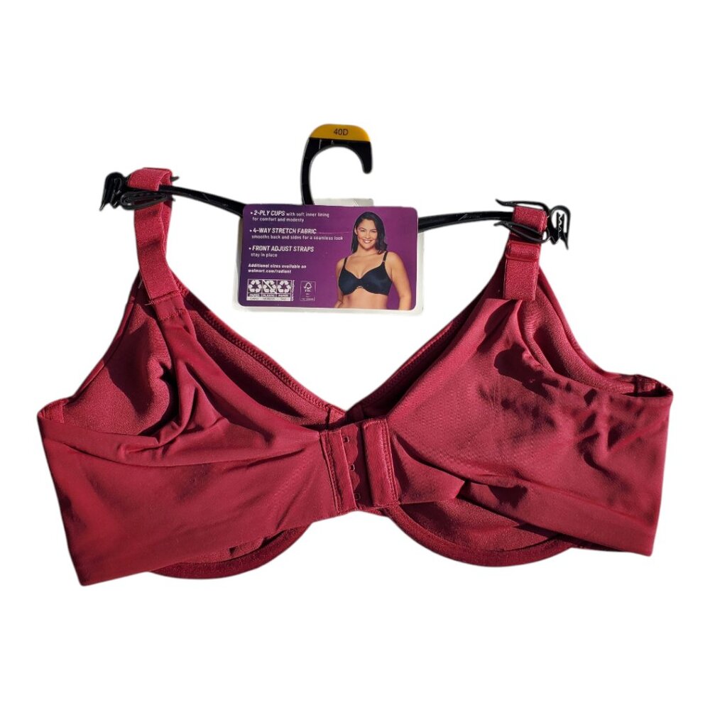 Vanity Fair Underwire Bra SZ 40D Radiant Collection - Magenta Disco Lace - Picture 5 of 8